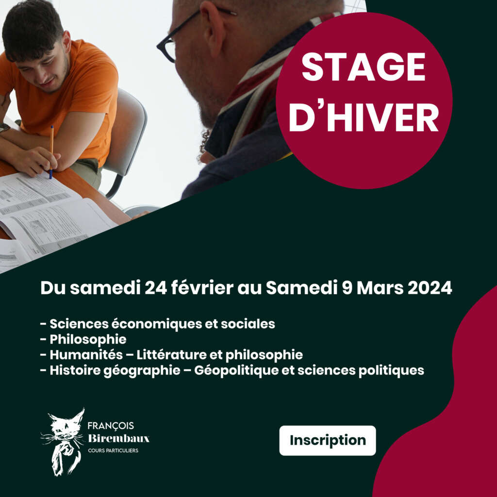 Stage Hiver cours particulier Nice